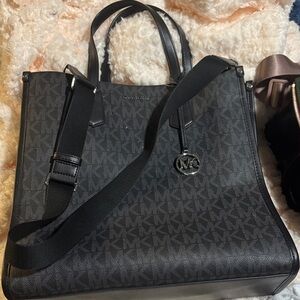 Michael Kors Charcoal and Black Signature Tote